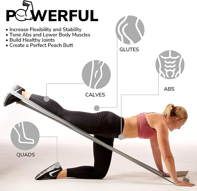 7Ft Long Resistance Bands for Stretching - Resistance Bands Set with Door Anchor - Exercise Bands Including Carry Pouch, E-Book & App - Latex-Free Workout Bands