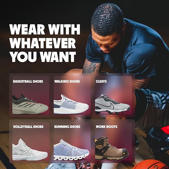 MOVE Baseline - All-Purpose Insoles - Sock Liner - Ultra Thin Shock Absorption - Maximum Freedom of Movement and Energy Return for Cleats, Shoes, Running, Basketball, Baseball (M7-7.5/WM 8.5-9)
