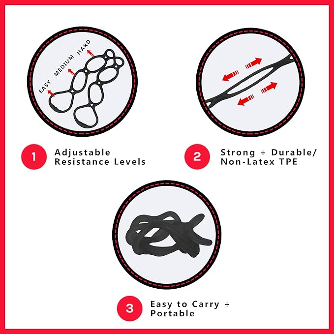 Walk at Home Workout Bands 7 Ring Adjustable Resistance Bands for Working Out Home Workout Walking Exercise Workout Bands Fitness Program Exercise Bands Stretch Bands for Recovery