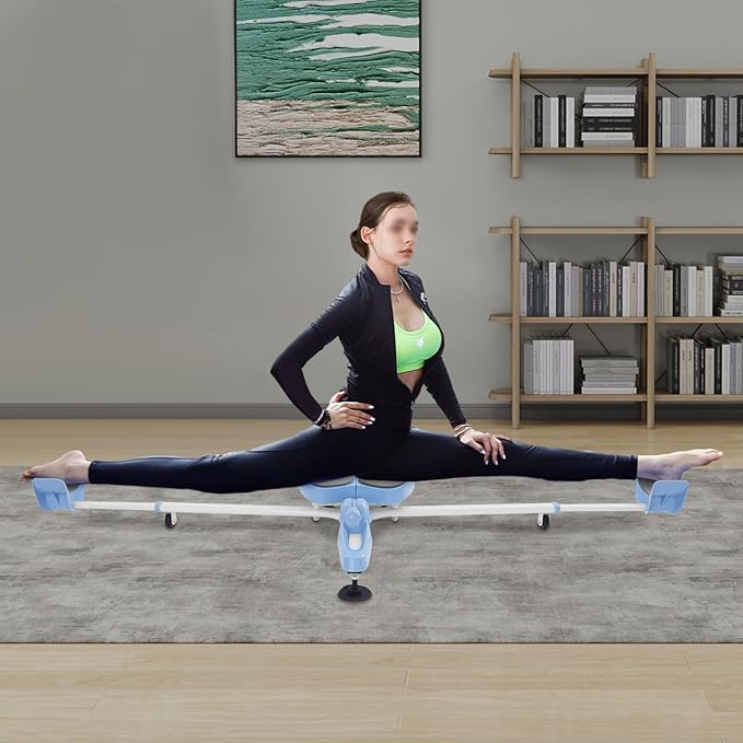 Leg Stretcher Split Machine, 330LBS Heavy Duty Leg Stretcher for Dancer, Gymnastics Yoga Leg Trainer for Flexibility Stretching Equipment, 180 Degrees Leg Split Machine (Blue)