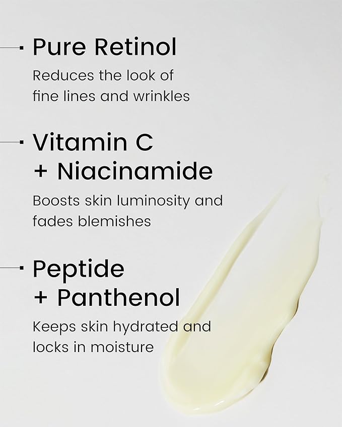 Korean DOMINAS Retinol Serum for Face (1fl oz) – Youth Rejuvenating Face Ampoule for Improving Fine Lines & Reducing Pigmentation, Skin Care for Day & Night Use. Vitamin C, Niacinamide, Peptide