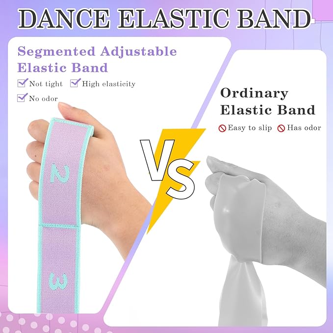 Stretch Strap for Kids Elastic Gymnastics Stretching Ballet Dance Band with 8 Loops Adjustable Exercise Training Resistance Strap for Children Stuff Pilates Latin Yoga Equipment