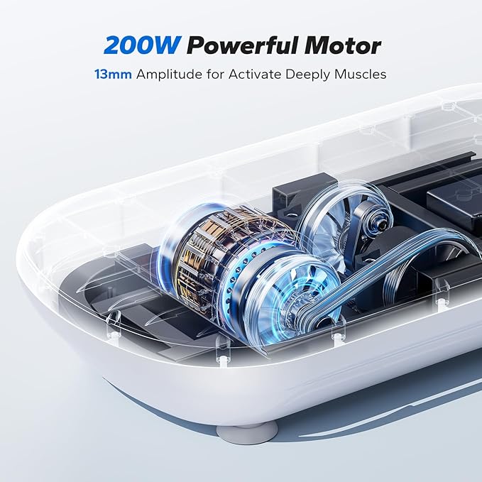 MERACH Vibration Plate Exercise Machine, Vibration Plate 440 Lbs Capacity, Bluetooth and Silicone Pedal, Stimulate Deep Fat, Vibration Plate for Lymphatic Drainage, Vibrating for Weight Loss