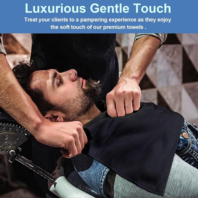 24 Pack Salon Towels - Highly Absorbent and Quick Drying Hand Towels, Premium Wash Cloths for Bathroom, Gym, Shower, Hotel, and Spa - 16x27 inch (Black)