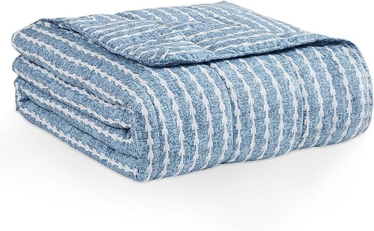 L'AGRATY Weighted Blanket - 60"x80" 25lbs Cooling Breathable Heavy Blanket Microfiber Material with Glass Beads for Adult All-Season Summer Fall Winter Soft Thick Comfort