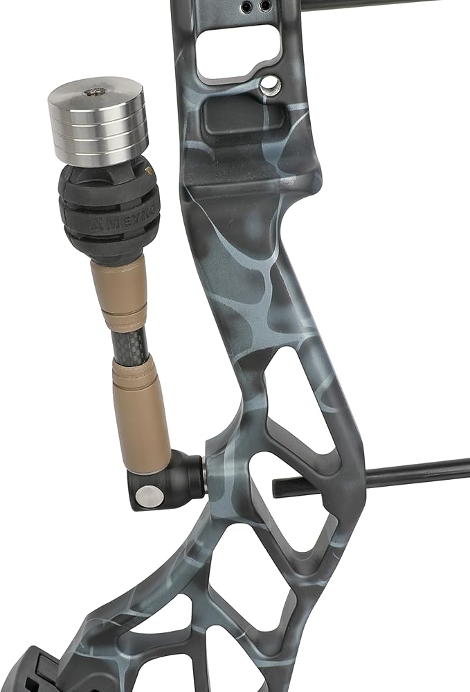 AMEYXGS Bow Stabilizer for Compound Bow, 6" 8" 10" 12" Rod Balance Bar with Damping System and Weights Shock Absorber for Compound Bow Archery Accessory