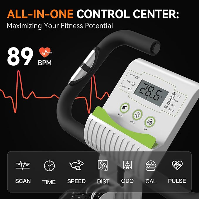 Foldable Exercise Bike Stationary Bikes for Home, 5 IN 1 Indoor Workout Bike, Cycling Bike with 16-Level Quiet Magnetic Resistance, 6.6 LBS Flywheel and 300LBS Capacity, 2025 Designed 817 X-bike