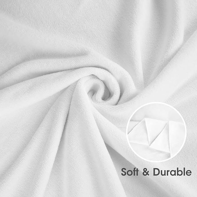 JML Microfiber Bath Towels, Bath Towel Sets (6 Pack, 27" x 55") - Extra Absorbent and Fast Drying, Multipurpose White Microfiber Towel for Bath, Beach, Pool, Sports, Yoga