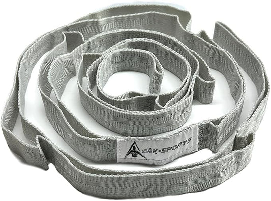 Stretching Strap Yoga Strap with Loops, Stretch Straps for Physical Therapy, Non-Elastic Exercise Strap for Pilates, Dance and Gymnastics with Workout Guide