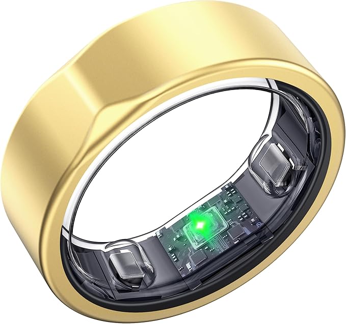 Smart Ring for Women Men - Titanium Health Fitness Tracker Ring with Heart Rate, Step Counting, Calories, Sleep & Stress Monitor for iPhone and Android, No Subscription Fee (Rose Gold, 10)