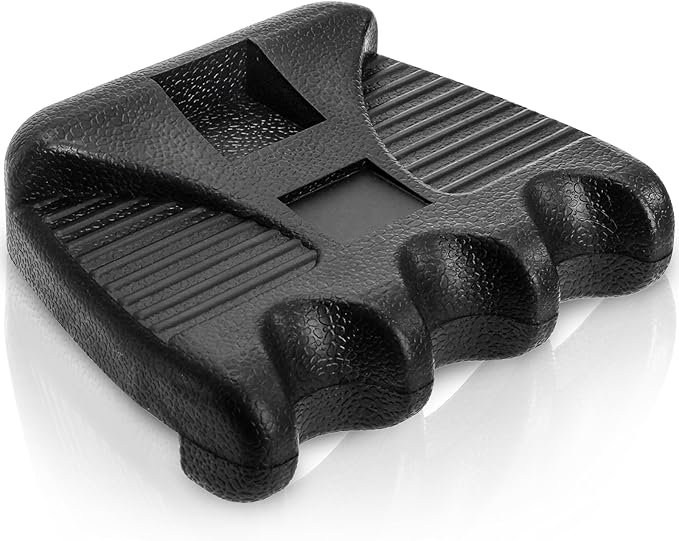 3 Holes Pool Cue Holder, Portable Weighted Pool Stick Holder, Non-slip Cue Rest for Table, Mini Billiard Cue Rack with Chalk Holder