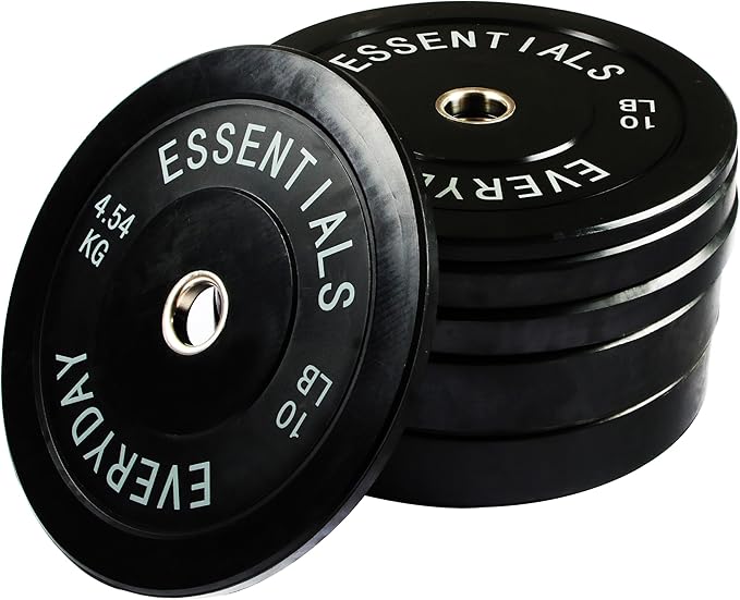 2-Inch Olympic Bumper Plates, Perfect Weight Plates for Weightlifting and Strength Training, Multiple Weights Available