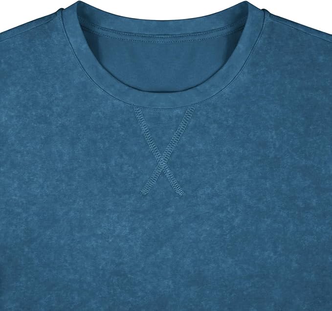 LOGEEYAR Men's Athletic Washed T-Shirts Basic Crew Neck Tees Tops Causal Distressed Cotton T Shirts for Men