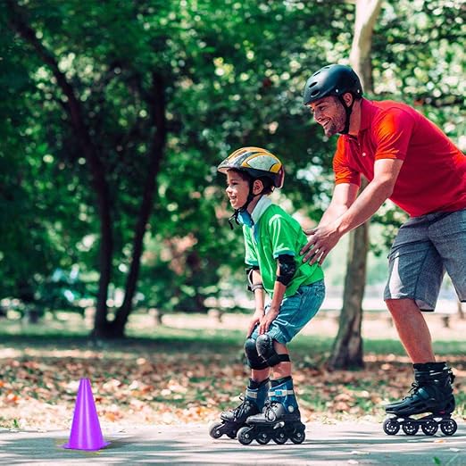 Alyoen 9 inch Traffic Cones, Plastic Sport Cones, Purple Soccer Training Cones for Outdoor Activity & Festive Events (Sets of 10/15/ 20)