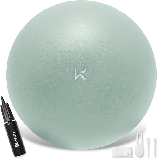KEEP Pilates Small Exercise Ball Anti-Burst - Thickened Yoga Ball With Pump for Physical Therapy, Fitness, Workout, and Core Strength
