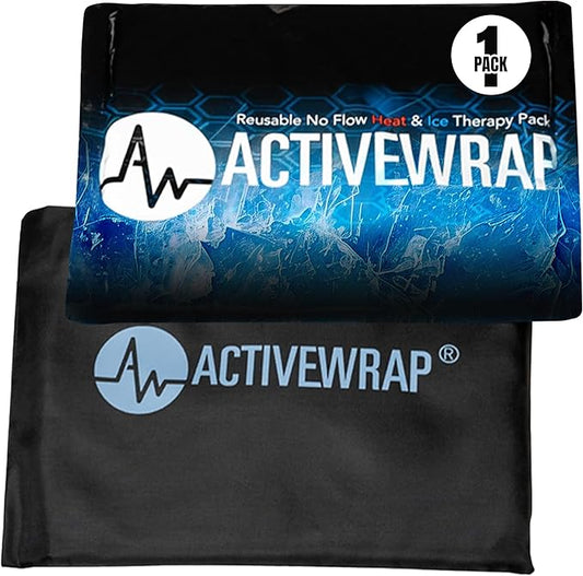 Activewrap Reusable Ice Packs for Injuries - Hot and Cold Gel Compress for Injury Recovery and Pain Relief, Soft, Flexible, Leakproof Pad for Back, Knee, Hip, & Shoulder - X-Large (13 x 10 Inches)