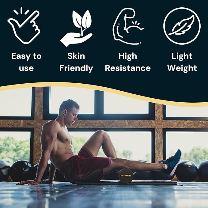 FitNation Foam Roller – High-Density Foam Muscle Roller – Textured Foam Rollers for Muscle Massage, Stretching, Pilates, Yoga