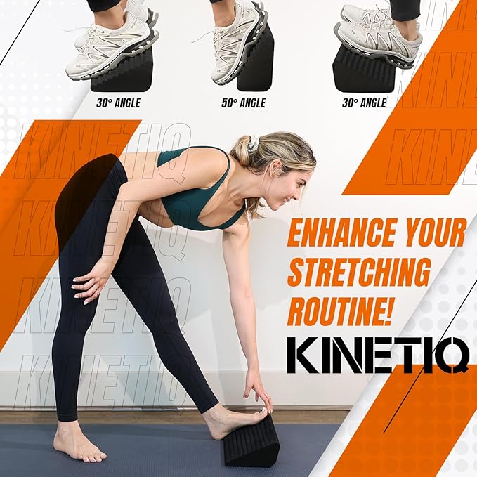 Plantar Fasciitis Relief Foot and Calf Stretcher – Ankle Strengthener, Achilles Tendonitis Relief, Calf Roller, Incline Board for Calf Stretching, Foot Rocker, Rocking Slant Board