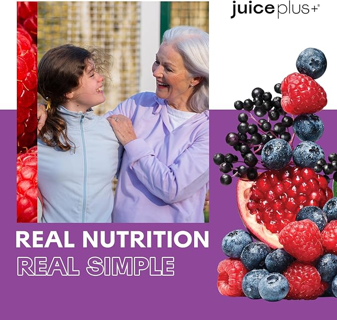Juice Plus+ Berry Blend Soft Chews - Tasty, Vegan Gummies for All Ages - Nutrients from 12 Superfood Ingredients Including Elderberry, Raspberry, Bilberry, Blueberry & More - 120 Chewables