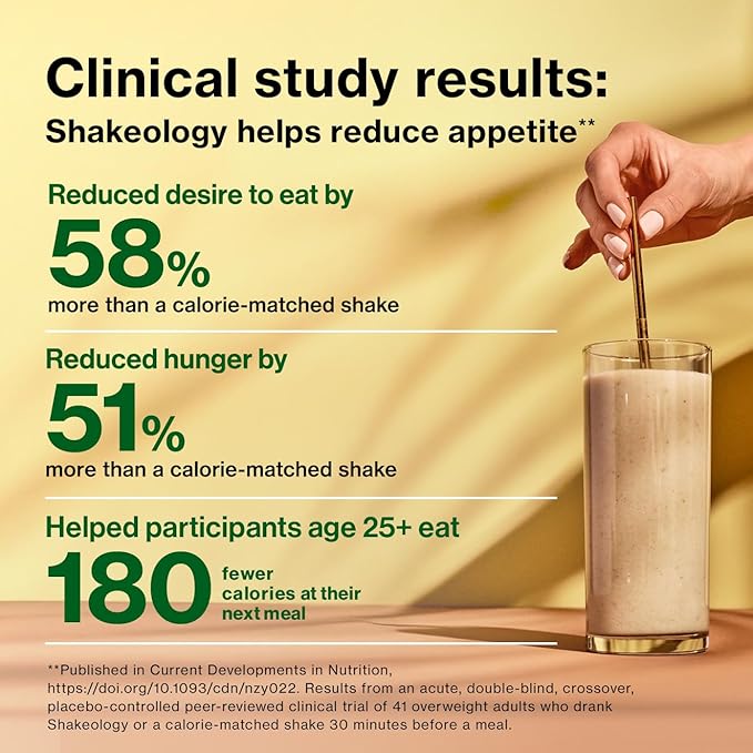 Shakeology 0g Added Sugar Plant Based Protein Powder Blend, Gluten-Free Shake with Vitamins and Minerals – Helps Support Healthy Weight Loss, Lean Muscle, Gut Health – Vanilla, 30 Servings