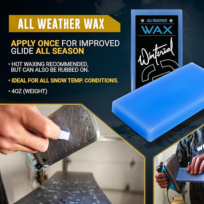 Winterial Snowboard and Ski Tuning Kit, with Iron, All-Temp Snowboard Wax, Angled Edge Tuner File