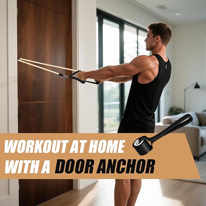 WHATAFIT Resistance Bands, Exercise Bands，Resistance Bands for Working Out, Work Out Bands with Handles for Men and Women Fitness, Strength Training Home Gym Equipment