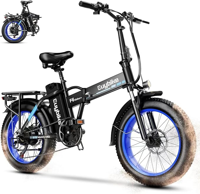 1000W Folding Electric Bike, 48V 20AH Large Removable Battery E Bike,30+MPH, 80 Miles Max Range, 20" Fat TireElectric Bike for Adults, Adult Electric Bicycles for CommuteBeach Snow