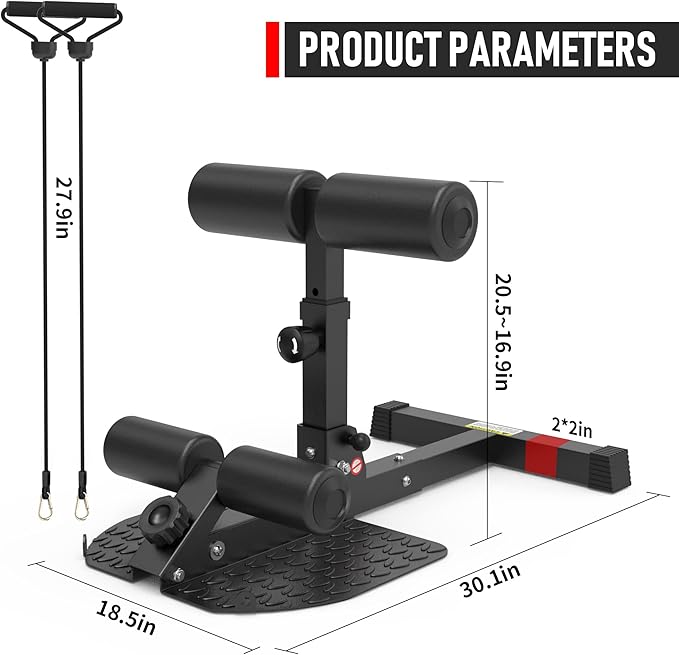 leikefitness Deep Sissy Squat Bench Core Workout Multifunctional Leg Exercise Machine for Home Gym