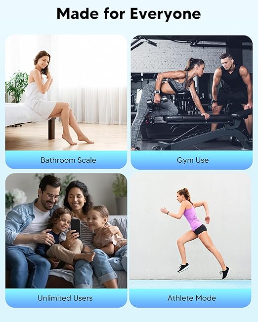 arboleaf Smart Scale and Tape Measure, Body Fat Measuring Tape and Smart Scale for Body Weight, Digital Bluetooth Weighing Machine, Circumference Analyzer, App Sync, 400lbs, 11"