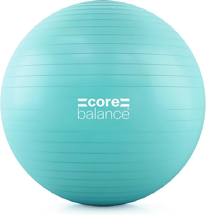 Exercise Ball for Workouts, Anti-Burst and Slip Resistant, Swiss Yoga Ball for Pregnancy, Stability, Fitness and Physical Therapy, 4 Sizes, with Pump
