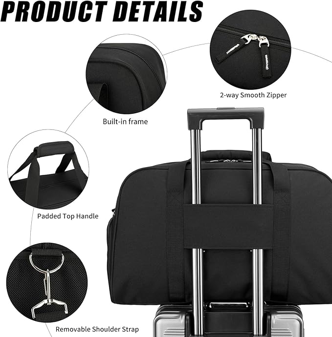 Searock 21 Inch Gym Bag with Shoe Compartment, Sports Duffle Bag for Travel, Carry On Duffel Bag, Weekender Overnight Bags for Men and Women Traveling