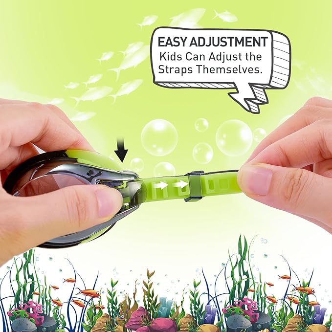 Aegend 2 Pack Kids Goggles, Swimming Goggles for Kids Age 4-16 Boys and Girls Youth, Anti-Fog Waterproof Anti-UV Pool Goggles