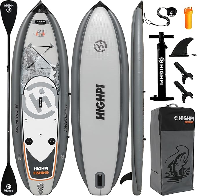 Highpi Inflatable Stand Up Paddle Board for Youth and Adults – Wide Sup with Premium Accessories, Blow Up Paddleboard for Surfing, Fishing, Yoga & More