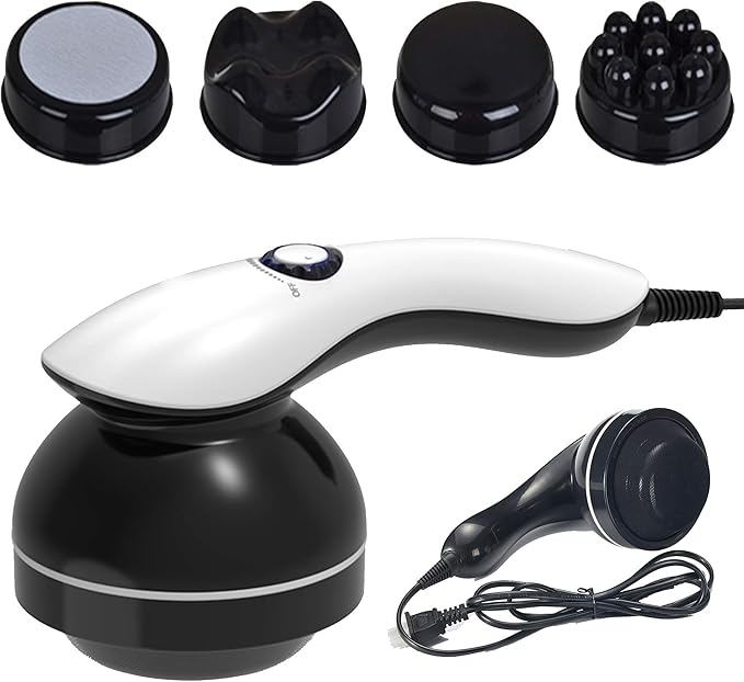 Handheld-Cellulite Massager, Body Sculpting-Machine Full Body Massager Hand Held Back-Massager Electric Foot Massager, Body Shaper for Women, Celulitis-Remover Machine with 4 Massage Wand Attachment