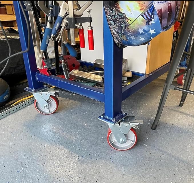 Heavy Duty Casters Wheels 4"5"6"8"DiameterX2"Width Industrial Caster Wheels Polyurethane Wheel with Capacity 800-1,500 lbs/pcs Used in,Trail Jack,Tool Box