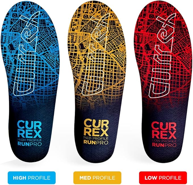 CURREX RunPro Insoles for Running Shoes – Arch Support Inserts to Help Reduce Fatigue, Prevent Injuries & Boost Performance – for Men & Women – Low Arch, Large