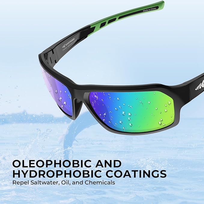 KastKing Chippewa Polarized Fishing Sunglasses, UV400 Protection Full Wrap Frame Sports Cycling Sunglasses, 1.0mm TAC Lenses