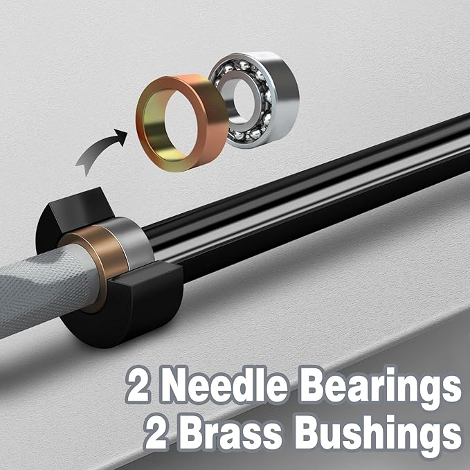 7ft Olympic Barbell for Strength Training and Olympic Weightlifting, 500 700 1000LBS Capacity Available, 2 Inch Bar for Squats, Home Gym Fitness Equipment, Bench Press, Deadlift,Powerlifting