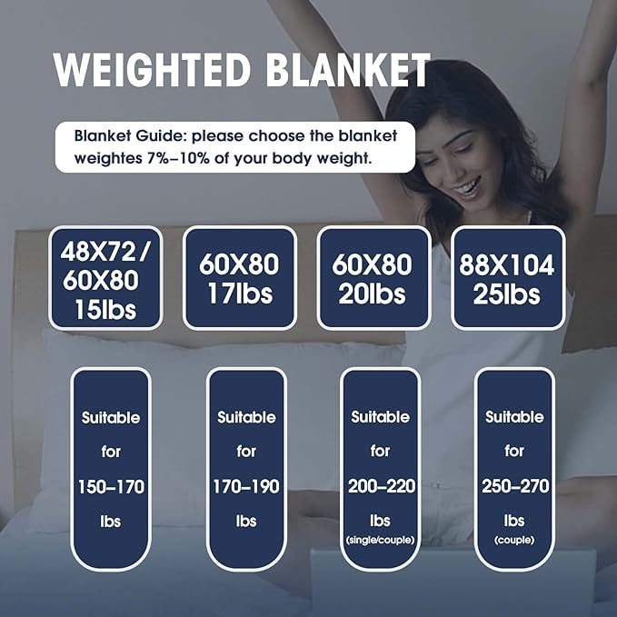 yescool Weighted Blanket for Adults (17 lbs, 60" x 80", Black) Cooling Heavy Blanket for Sleeping Perfect for 160-180 lbs, Queen Size Breathable Blanket with Premium Glass Bead, Machine Washable