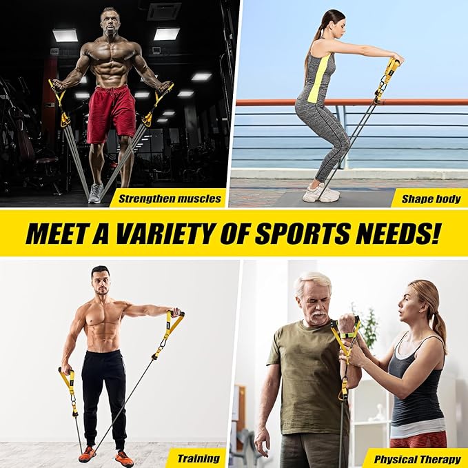 Heavy Resistance Bands for Working Out, 350lbs/450lbs Exercise Bands with Handles, Workout Bands Set for Men, Fitness Weight Bands for Muscle Strength Training, Stretching, Slim, Home Gym Equipment