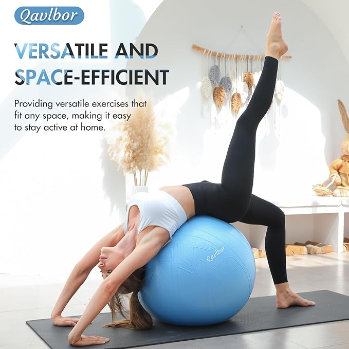Yoga Ball Pregnancy Ball, 1.7mm Extra Thick Birthing Ball for Pregnancy, 600LB Anti-Burst Exercise Ball for Fitness, Balance, Physical Therapy, Non-Slip Stabil-ity Ball with Bump