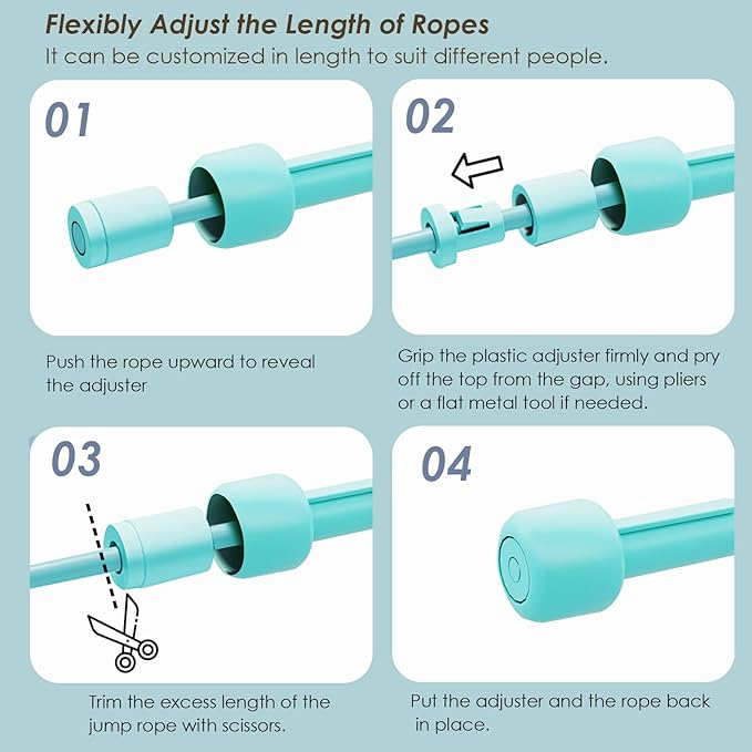 2 Pack Jump Rope for Fitness, Speed Rope Skipping Rope for Men, Kids and Women, Jumping Rope for Workout, Tangle-Free PVC Long Jump Rope Set, Adjustable Exercise Jumping Rope Boxing for Adult