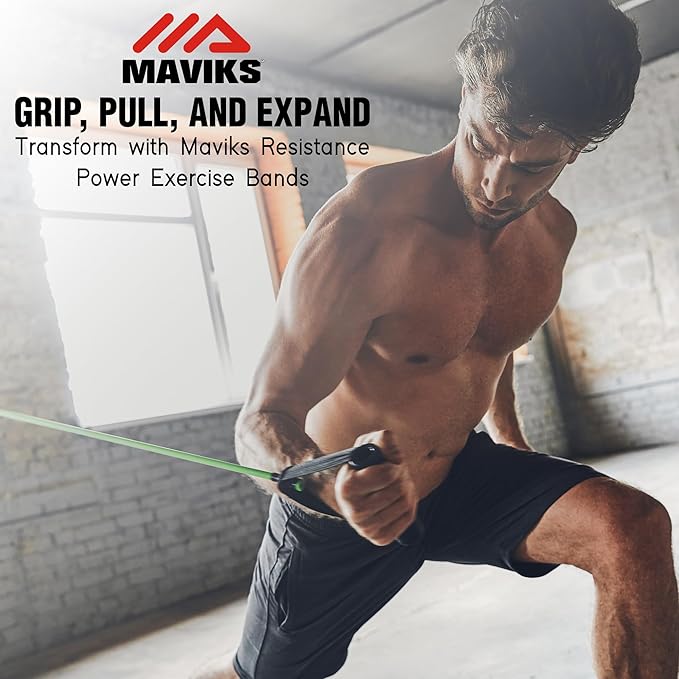 Exercise Resistance Bands for Working Out Set of 5 for Women and Men, Stretch Bands for Exercise, Physical Therapy, Arms Legs Workout, Stretching, Home Fitness