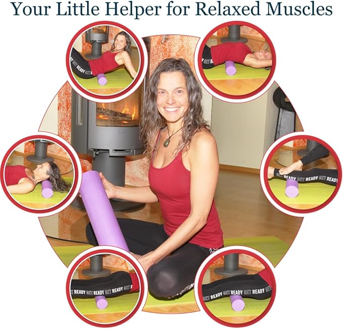 Small Size Low-Medium Density EVA 4 Inch Foam Roller for Back &Leg Pain; Sore Muscle Recovery; Trigger Point Massage Roller Ø3.75x18inch Physical Therapy; Helps as Spine Cracker Stretcher