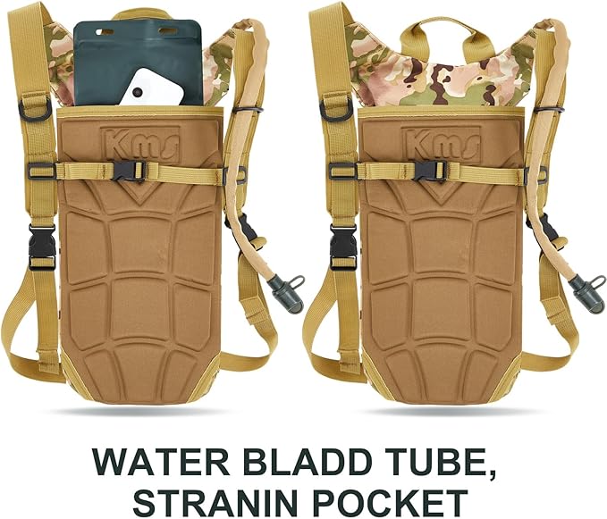 4 Pack Tactical Hydration Backpack with 3L Water Bladder Military Daypack Water Backpack Lightweight Hydration Back Pack for Running Cycling Climbing Hiking for Men Women