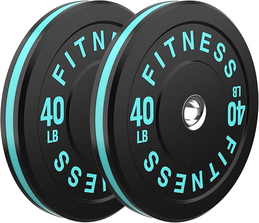 2 Inch Bumper Plates，10-500lbs，Barbell Rubber Olympic Weight Plates Set for Home Gym, Strength Training & Weight Lifting, Multiple Options Colors