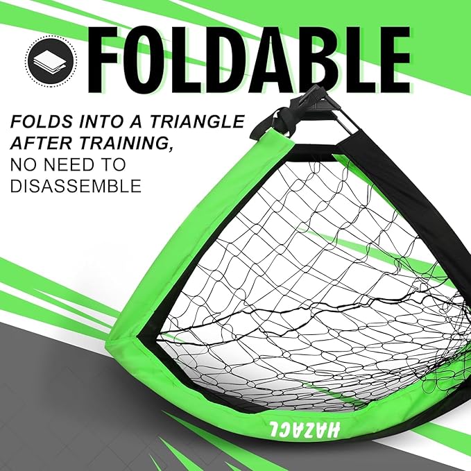 Kids Soccer Goal for Backyard, 6x4 9x5 FT Portable Soccer Nets Pop Up with Ball, Agility Ladder, Cones, Target & Carry Bag for Toddler Youth Outdoor Indoor Training Practice Sports Games Play