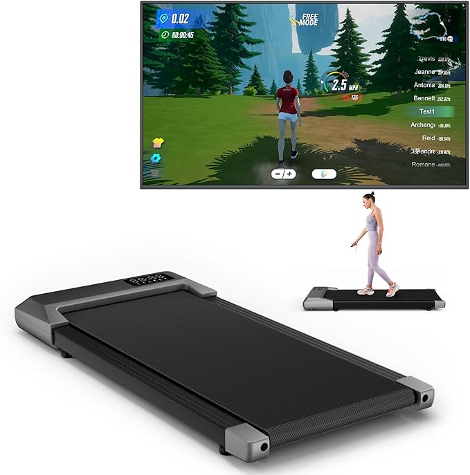 SupeRun Walking Pad, Under Desk Treadmill, 3 in 1 Portable Treadmill with Remote Control LED Display, 2.5 HP Quiet Walking Jogging Machine for Office Home Use, 300 Lbs Capacity