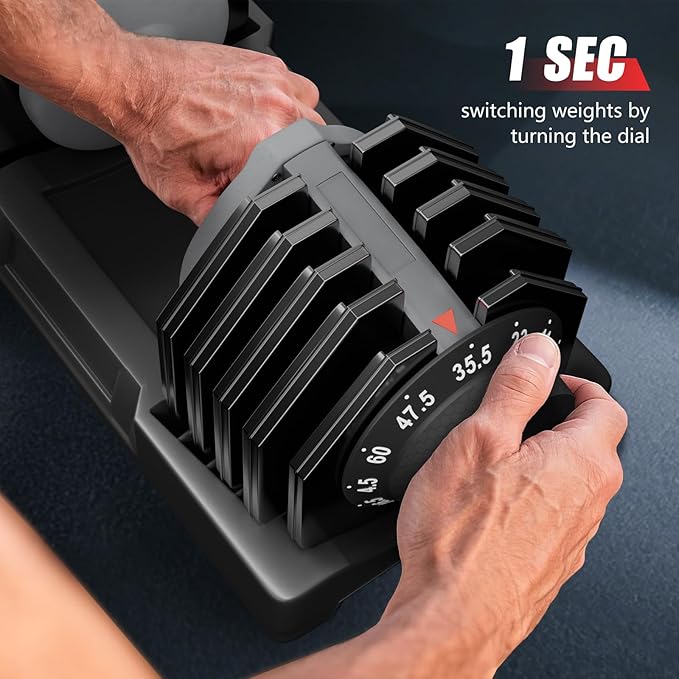 Adjustable Dumbbell Set of 2 Anti-Slip Handle 5 Different Free Weights Per Dumbbell for Men Women Home Workout Gym