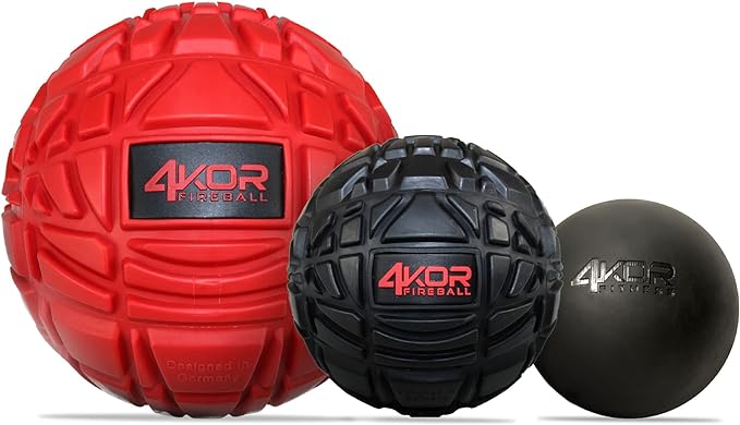 4KOR Massage Balls for Trigger Point Therapy - Myofascial Release Ball - Muscle Relief for Back, Neck, Shoulder, Foot Pain - Fitness Massage Balls for Mobility - Deep Tissue Release Ball